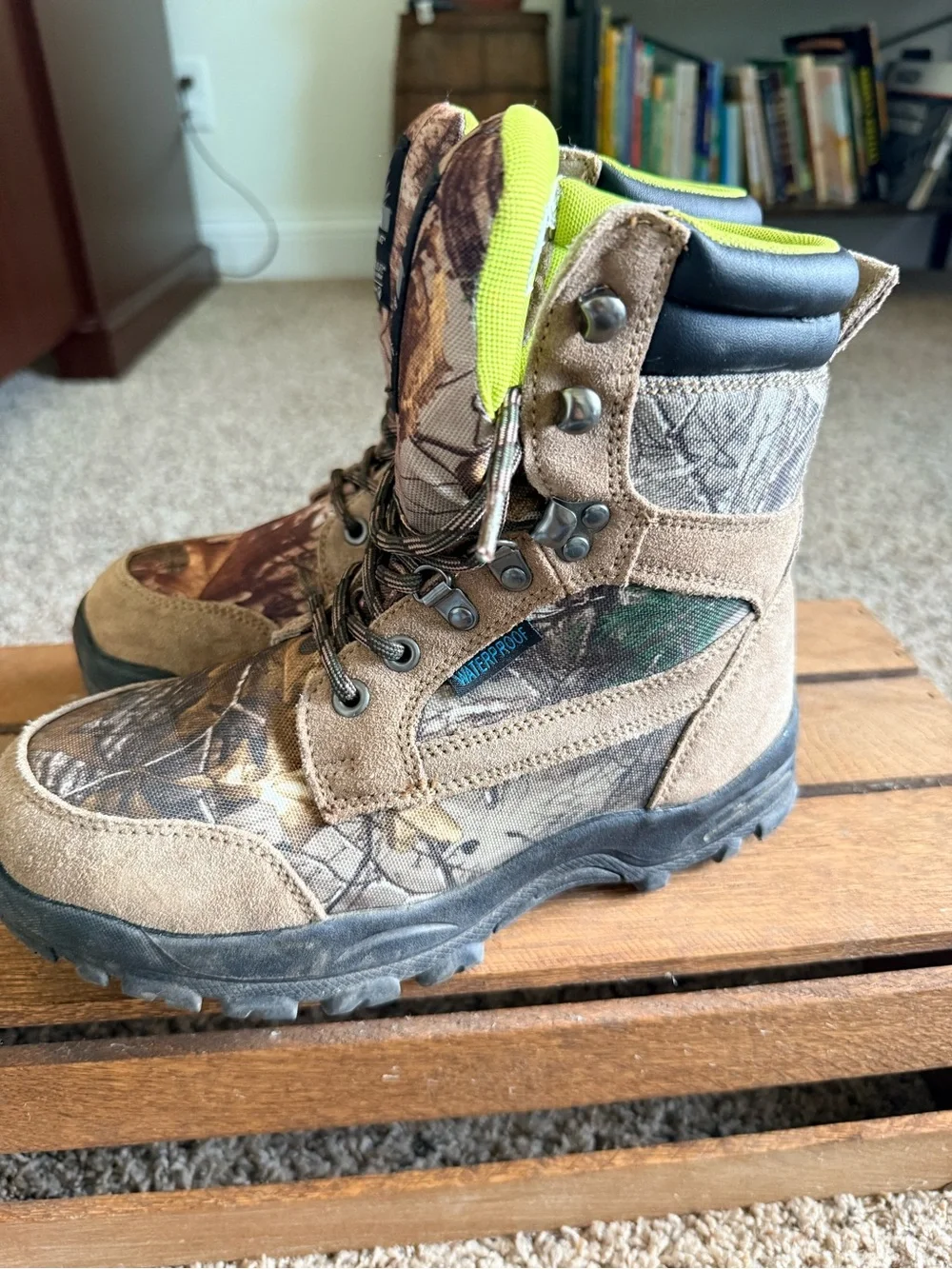 Itasca Brown Camo Kids' Insulated waterproof Lace-Up Boots